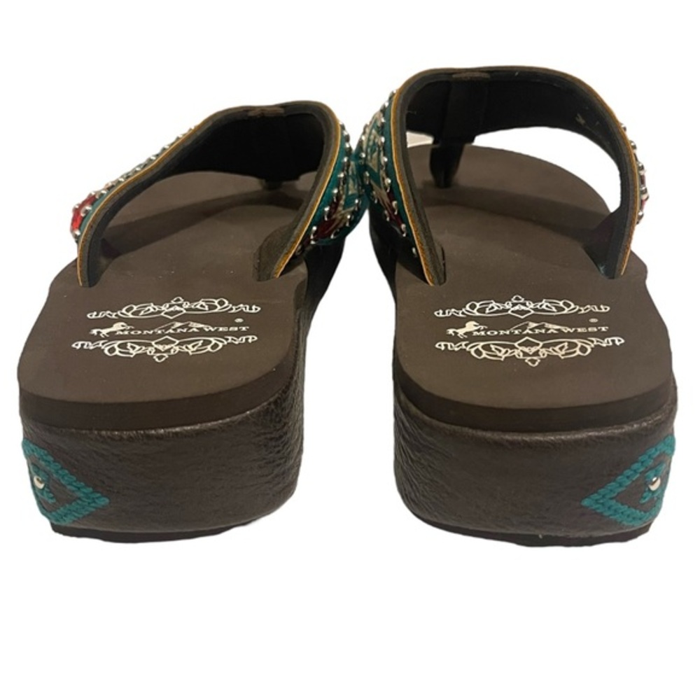 Montana‎ West ~ Concho Aztec Flip Flops ~ NWOT ~ 11 - Picture 3 of 9